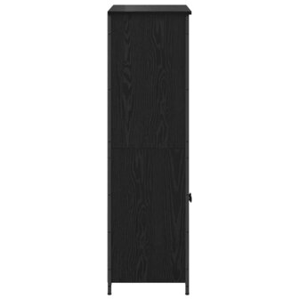Highboard Zwart Eiken 62 x 36 x 121,5 cm Bewerkt hout 7