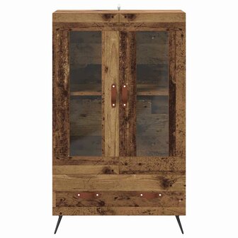 Highboard Oud Hout 69,5 x 31 x 115 cm Geengineerd Hout en Glas 6