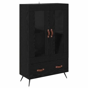 Highboard met lade Zwart Eiken 69,5 x 31 x 115 cm 2
