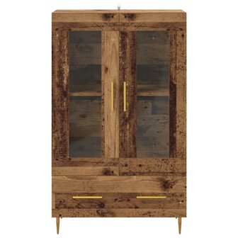 Highboard Oud Hout 69,5 x 31 x 115 cm Geengineerd Hout en Glas 6
