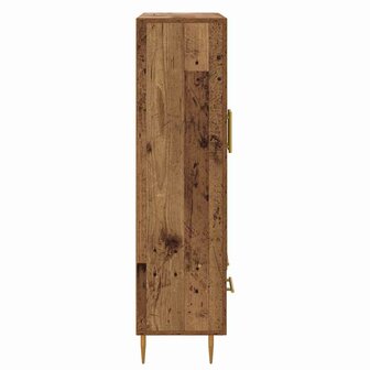 Highboard Oud Hout 69,5 x 31 x 115 cm Geengineerd Hout en Glas 7