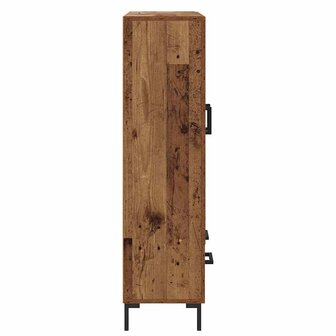 Highboard met lade Oud Hout 69,5 x 31 x 115 cm Bewerkt hout 7