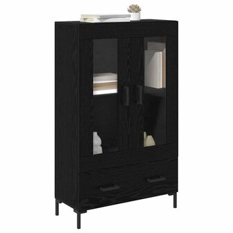 Highboard met lade Zwart Eiken 69,5 x 31 x 115 cm Bewerkt hout 3