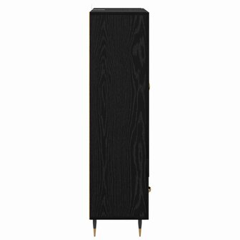 Highboard met lade Zwart Eiken 69,5 x 31 x 115 cm Bewerkt hout 7