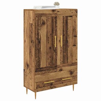 Highboard met lade Oud Hout 69,5 x 31 x 115 cm Bewerkt hout 3