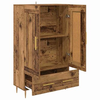 Highboard met lade Oud Hout 69,5 x 31 x 115 cm Bewerkt hout 5