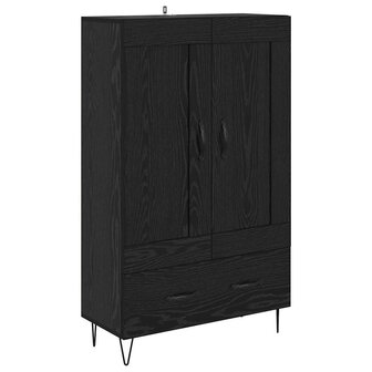 Highboard met lade Zwart Eiken 69,5 x 31 x 115 cm Bewerkt hout 2