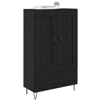 Highboard met lade Zwart Eiken 69,5 x 31 x 115 cm Bewerkt hout 3