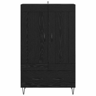 Highboard met lade Zwart Eiken 69,5 x 31 x 115 cm Bewerkt hout 6