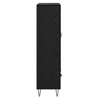 Highboard met lade Zwart Eiken 69,5 x 31 x 115 cm Bewerkt hout 7