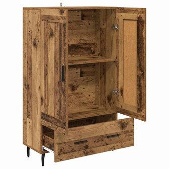 Highboard met lade Oud Hout 69,5 x 31 x 115 cm Bewerkt hout 5