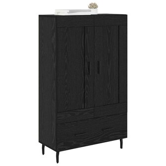 Highboard met lade Zwart Eiken 69,5 x 31 x 115 cm Bewerkt hout 3
