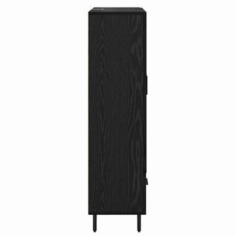 Highboard met lade Zwart Eiken 69,5 x 31 x 115 cm Bewerkt hout 7
