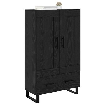 Highboard met lade Zwart Eiken 69,5 x 31 x 115 cm Bewerkt hout 3
