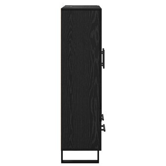 Highboard met lade Zwart Eiken 69,5 x 31 x 115 cm Bewerkt hout 7