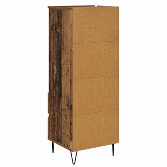 Highboard met lade Oud Hout 40 x 36 x 110 cm Bewerkt hout 8