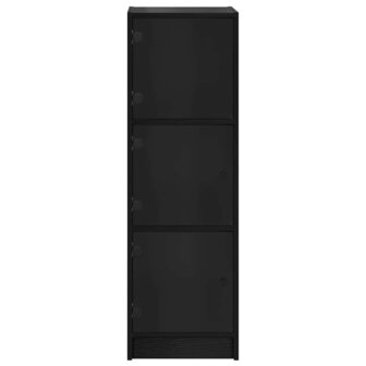 Highboard Zwart Eiken 35 x 37 x 109 cm Bewerkt hout 6