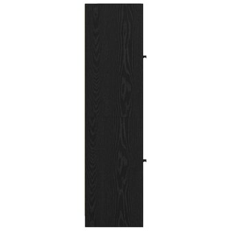 Highboard Zwart Eiken 35 x 37 x 142 cm Bewerkt hout 7
