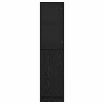 Highboard Zwart Eiken 35 x 37 x 142 cm Bewerkt hout 6