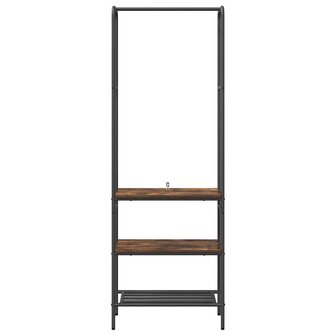 Kledingrek Gerookt eiken 60 x 30 x 171 cm Bewerkt hout 5