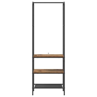 Kledingrek met plank Oud hout 60 x 30 x 171 cm Bewerkt hout 5