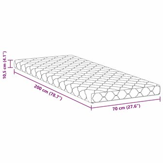 Matras Wit 70 x 200 cm Jacquard stof 11