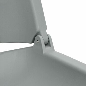 2-delige Bootstoelen set inklapbaar 48x51x41 cm grijs 12
