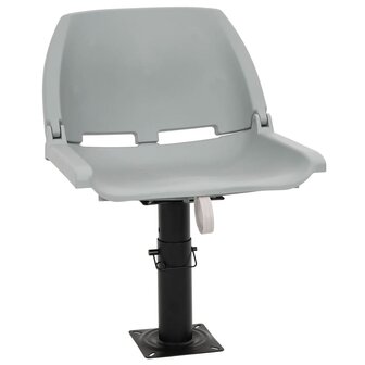 2-delige Bootstoelen set inklapbaar 48x51x41 cm grijs 1