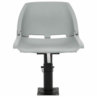 2-delige Bootstoelen set inklapbaar 48x51x41 cm grijs 3