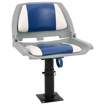 2-delige Bootstoelen set inklapbaar 48x51x41 cm blauw en wit 1