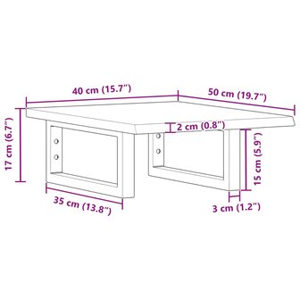 Badkamer wandschap staal en massief eikenhout 11