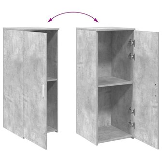 Opbergkast 40x45x103,5 cm bewerkt hout betongrijs 8
