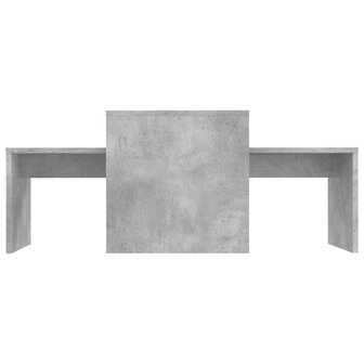 Salontafelset 100x48x40 cm bewerkt hout betongrijs 4