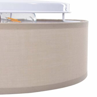 Plafonni&egrave;re met schijnwerpers Taupe 38 x 38 x 13,5 cm Stof 8