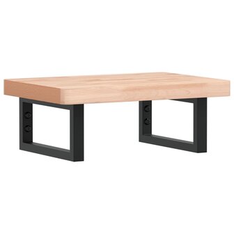 Badkamer wandschap staal en massief beukenhout 2
