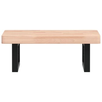 Badkamer wandschap staal en massief beukenhout 4