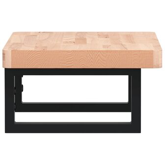 Badkamer wandschap staal en massief beukenhout 5