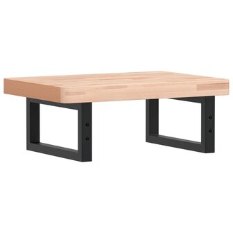 Badkamer wandschap staal en massief beukenhout 6