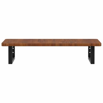 Badkamer wandschap staal en massief eikenhout 3