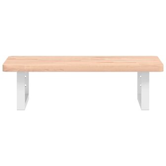Badkamer wandschap staal en massief beukenhout 4