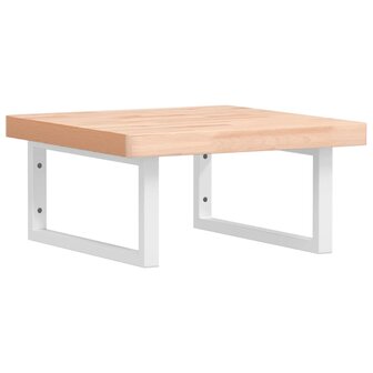 Badkamer wandschap staal en massief beukenhout 2