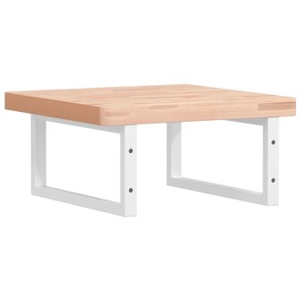 Badkamer wandschap staal en massief beukenhout 6