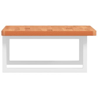 Badkamer wandschap staal en massief beukenhout 5