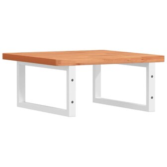 Badkamer wandschap staal en massief beukenhout 6