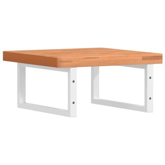 Badkamer wandschap staal en massief beukenhout 6