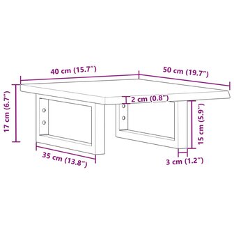 Badkamer wandschap staal en massief eikenhout 11