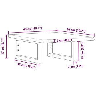 Badkamer wandschap staal en massief eikenhout 11