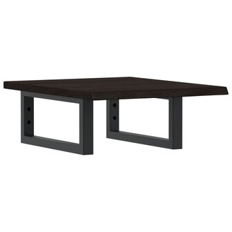 Badkamer wandschap staal en massief eikenhout 2
