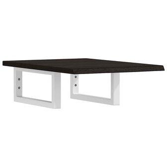 Badkamer wandschap staal en massief eikenhout 2