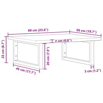 Badkamer wandschap staal en massief eikenhout 11